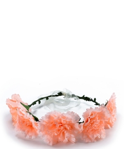 Bridal Party Festival Flower Headband HN320065  PEACH